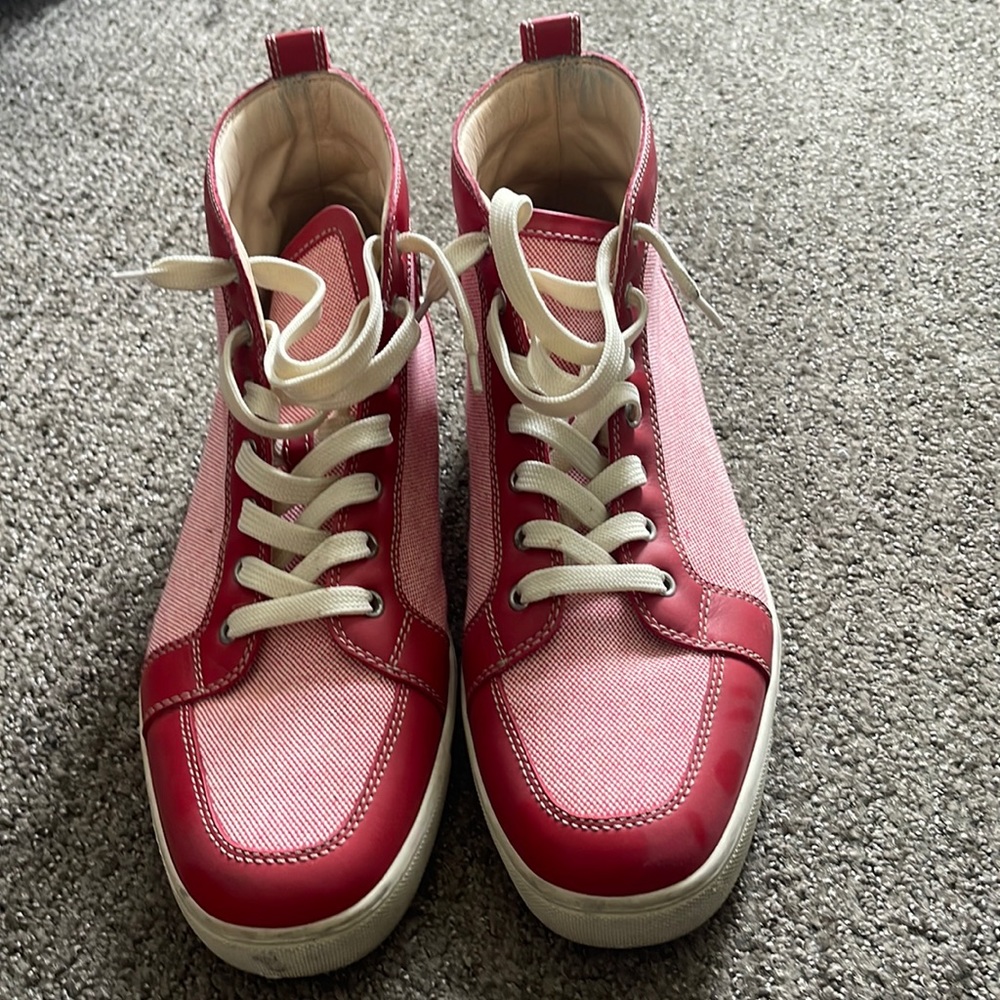 Christian Louboutin Mens Louis Orlato High-Top Sneakers
